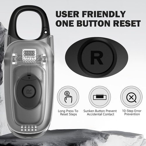 3D Pedometer - Accurate Step Counter with Removable Clip & Carabiner | Ideal for Men, Women & Kids