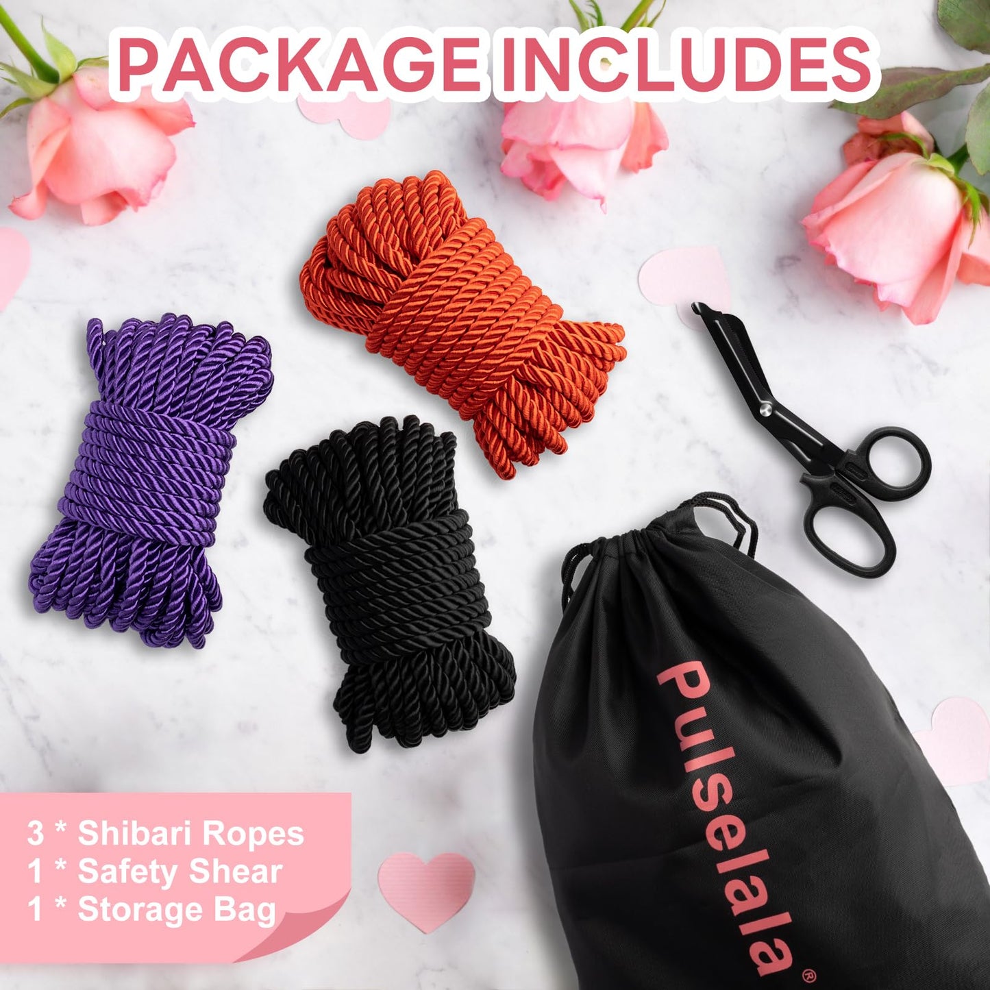 Japanese Rope Style Kit Bedroom Play for Beginners and Experienced Riggers, Silky Soft Rope, Perfect for Simple and Complex Knots