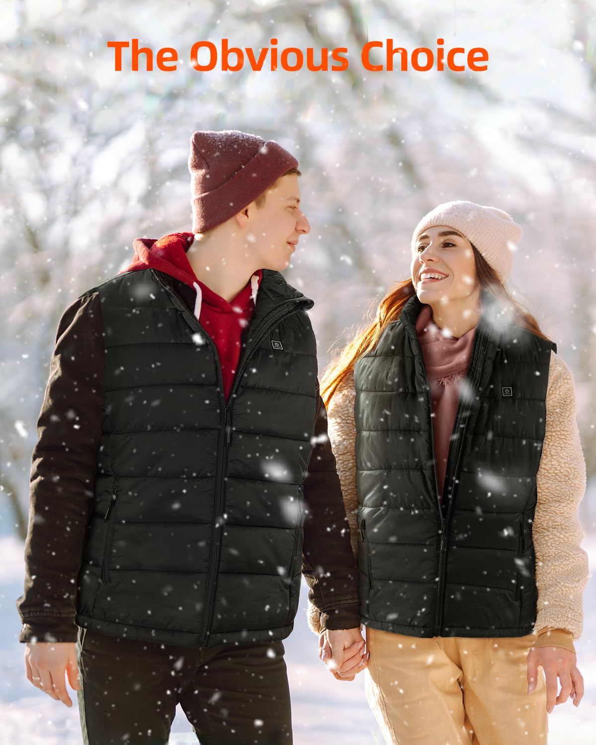 Bopoid Heated Vest for Men with APP Control, Lightweight Electric Mens Heated Vest with 12V Battery Pack for Winter Cycling (Size L)