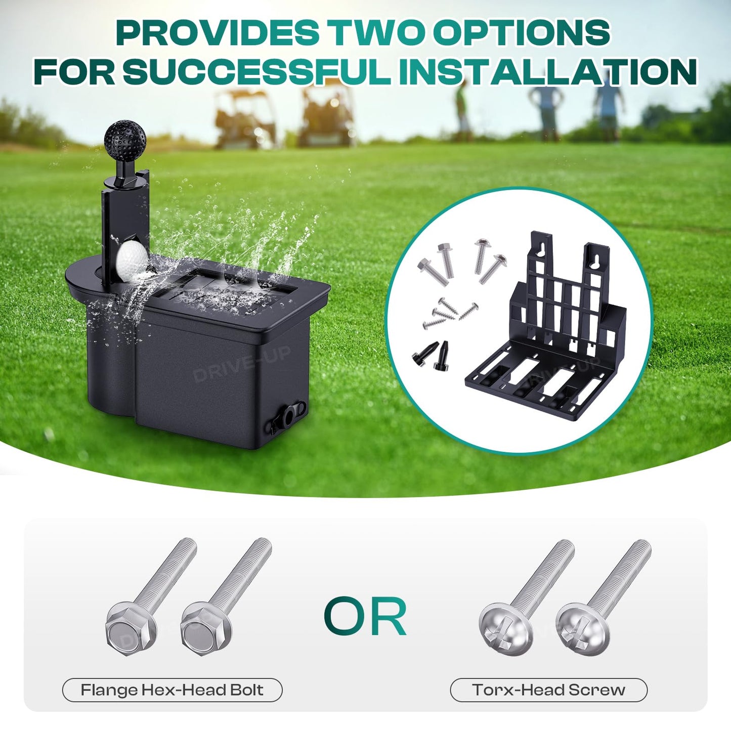 DRIVE UP Golf Cart Ball Washer and Club Cleaner Kit, Club Cart Golf Ball Cleaner and Club Head Washer, Suitable for Club Car Precedent, Tempo, Onward Gas and Electric Golf Carts, OEM 103662801