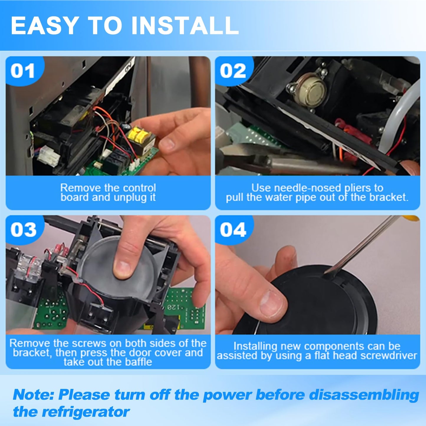 241688501 Refrigerator Dispenser Door Center Flap, Compatible With Frigidaire Kenmore Dispenser Door Flap, Ice Door Center Part Numbers AP3965571 1196689 5304421624 7241688501 AH1526427