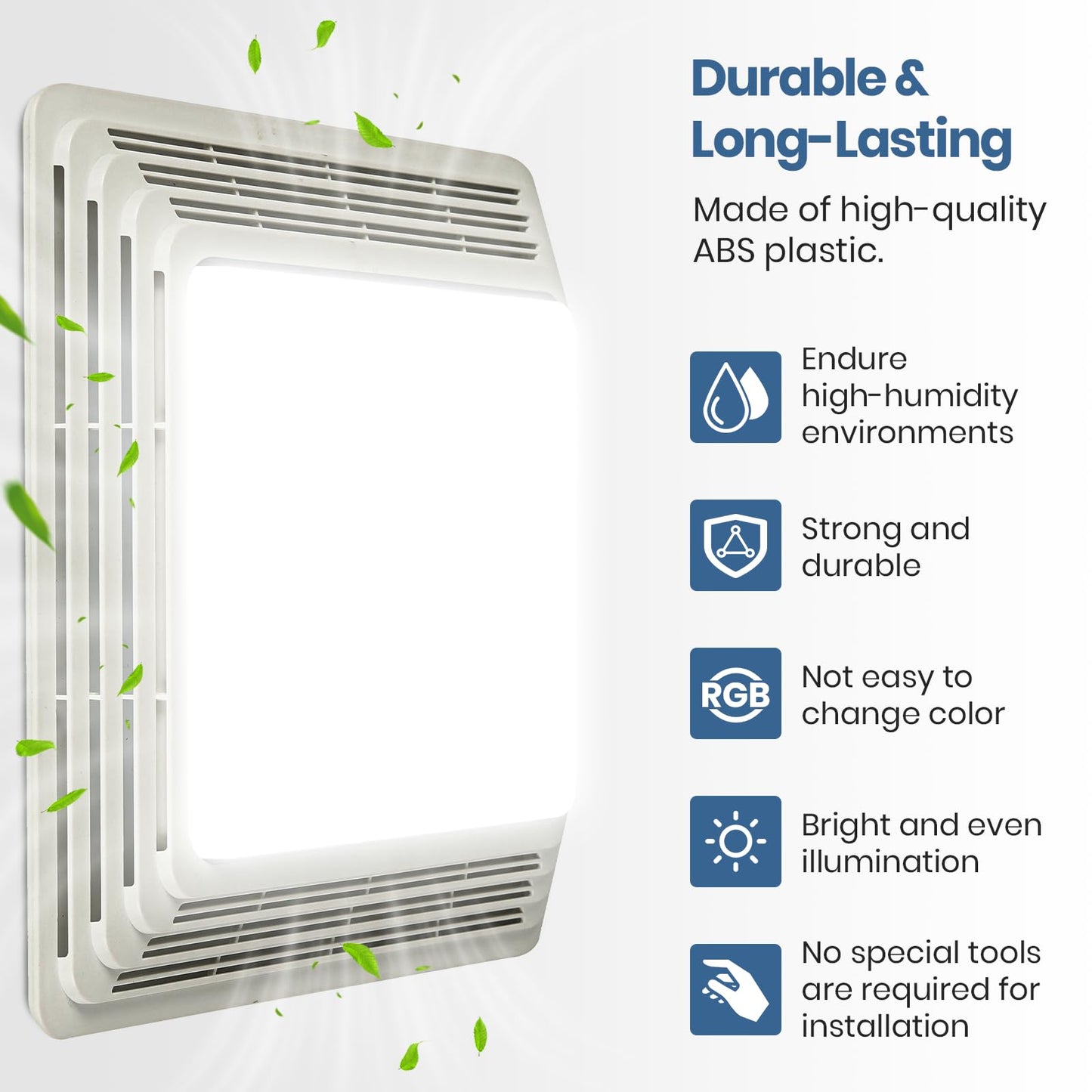 CALPALMY Exact Replacement Bathroom Vent Fan Light Lens Cover, Compatible with Broan S97013662, S97014094, Fits Bathroom Fan Lens Models 655, 659, 695, 678, 679, 680, HD50L, HD80L (1-Pack)