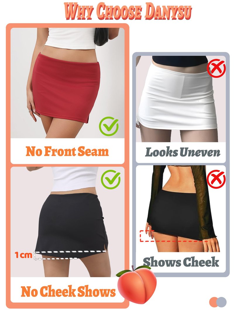 Danysu Mini Skorts for Women Skirt with Shorts Underneath Y2K Mini Skirt Low Rise Micro Skirt White Polka Dots XS