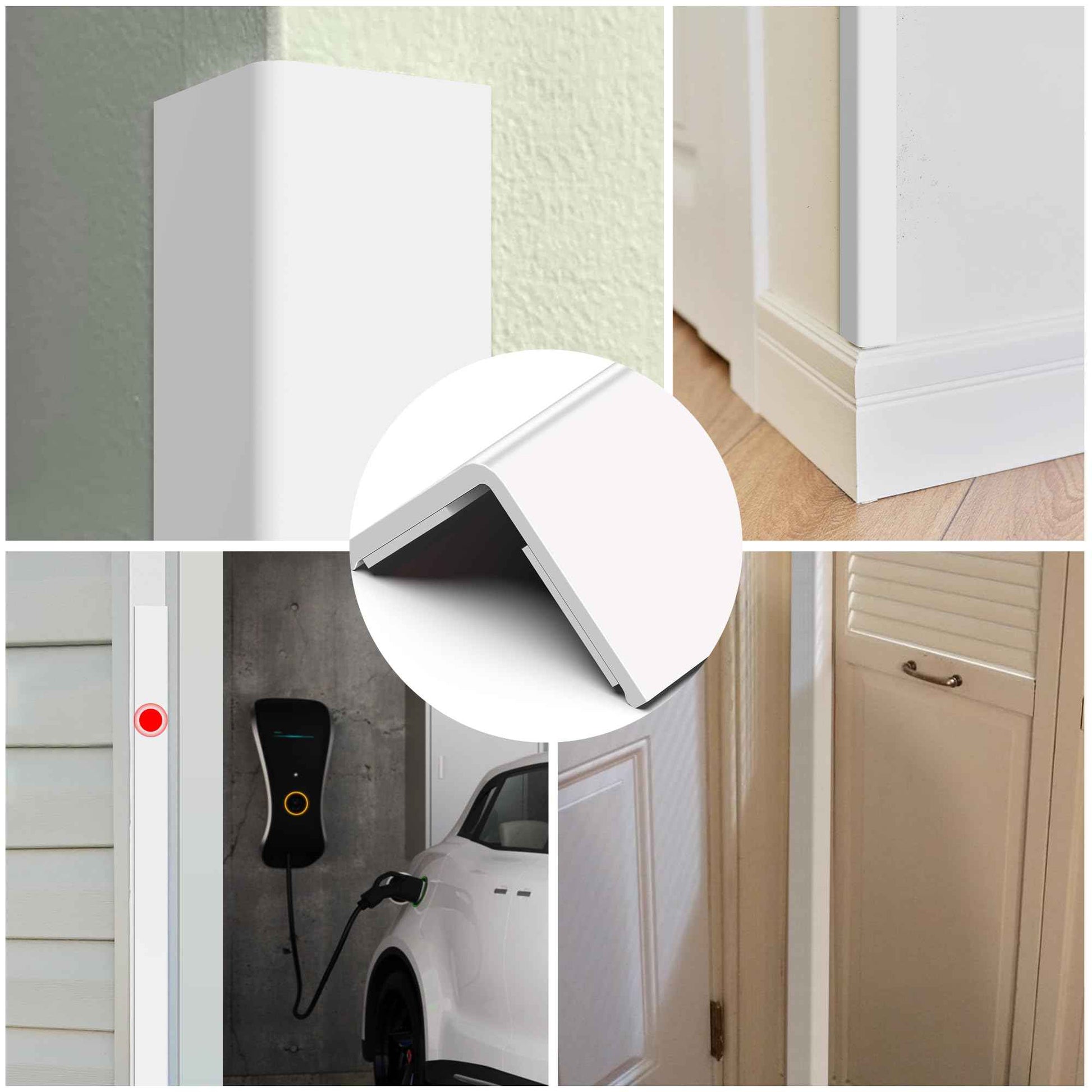 ‎Frychee Wall Corner Protector, Walls Edge Protector，Self-Adhesive Wall Corner Guards,PVC Double Side Edge Protector， Furniture Stairs Guard (2, 2.5x90cm/0.98x35.4in)