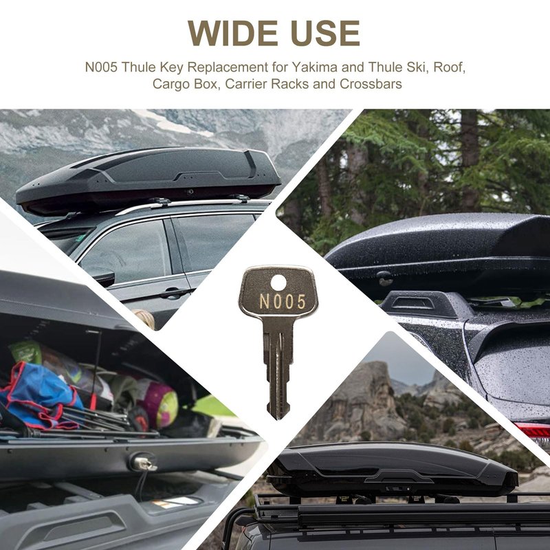 N005 Thule Series Frame Keys, N005 Key Replacement for Thule Ski, Roof, Cargo Box, Carrier Racks and Crossbar [Code N005]