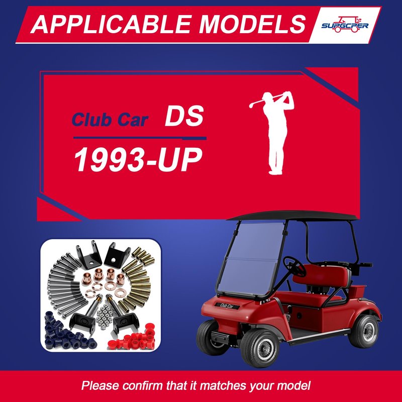 SUPGCPER Club Car Front Rear End Repair Bushing Kit for DS 1993-Up Modles, Golf Cart Deluxe Repair Kits with DS King Pin & Bushing Kit, Club Car Front End Rebuild Kit OEM# 1015583 1016386 1016384
