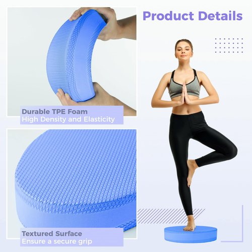 3PCS Foam Balance Pad, Cushion for Physical Therapy and Rehabilitation, Trainer Foam for Exercise, Workouts, Yoga, Pilates, Balance Training Pads