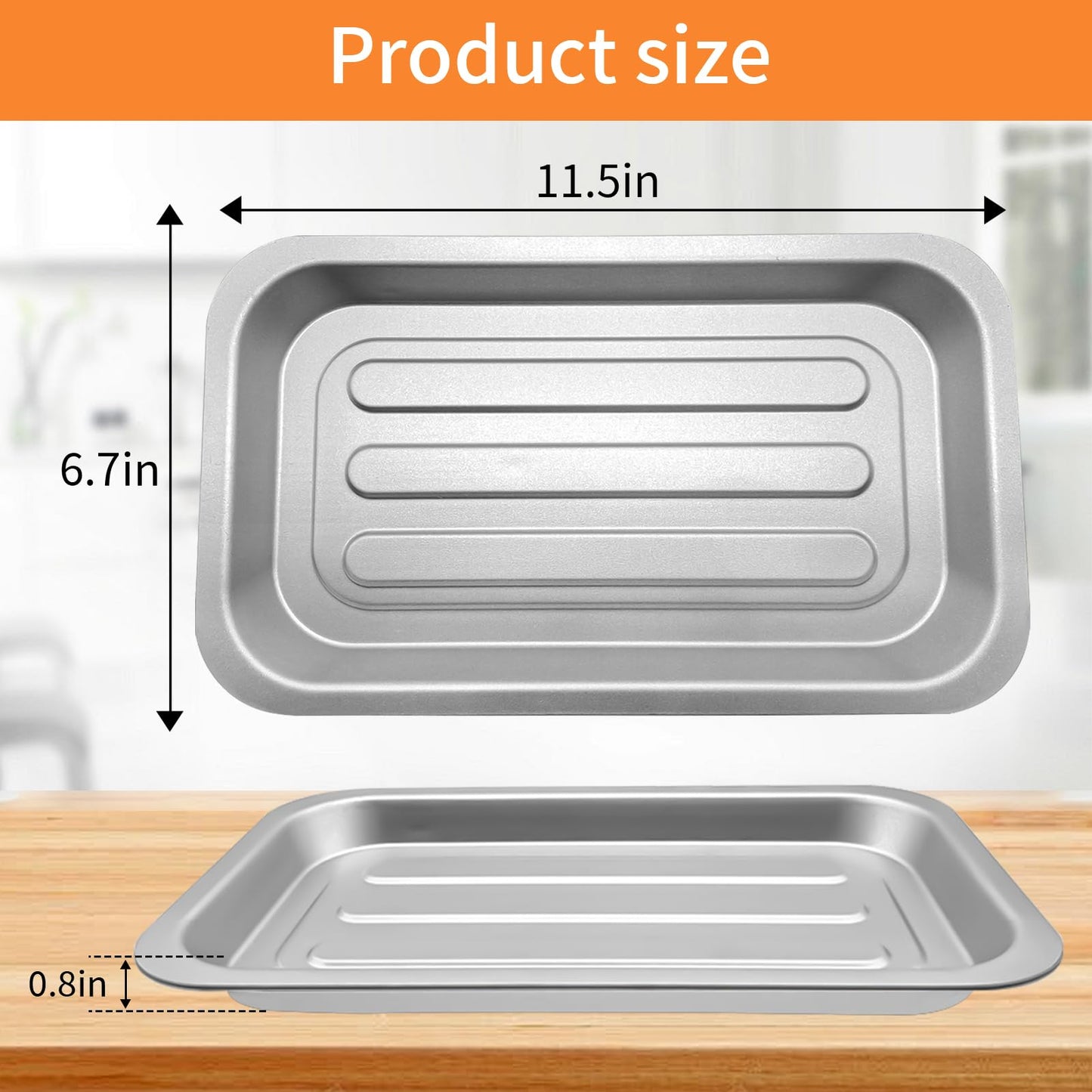 GWY Air Fryer Tray for Emeril Lagasse Dual Zone 360 Air Fryer Oven 25 QT Extra Large, 11.5''×6.7'' Steel Air Fryer Accessories Grill Pan Grill Plate Crisper Plate Replacement Parts Rack