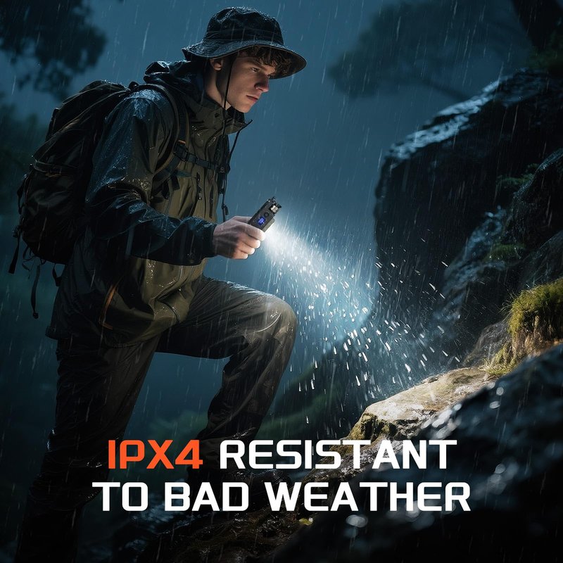 MyCampix Portable Camping Light, 3500LM Adjustable LED Camping Lantern Rechargeable with 2.5-15H Runtime&Screen, Alloy Waterproof Flashlight for Power Outages, Emergency, Hurricane(Green)