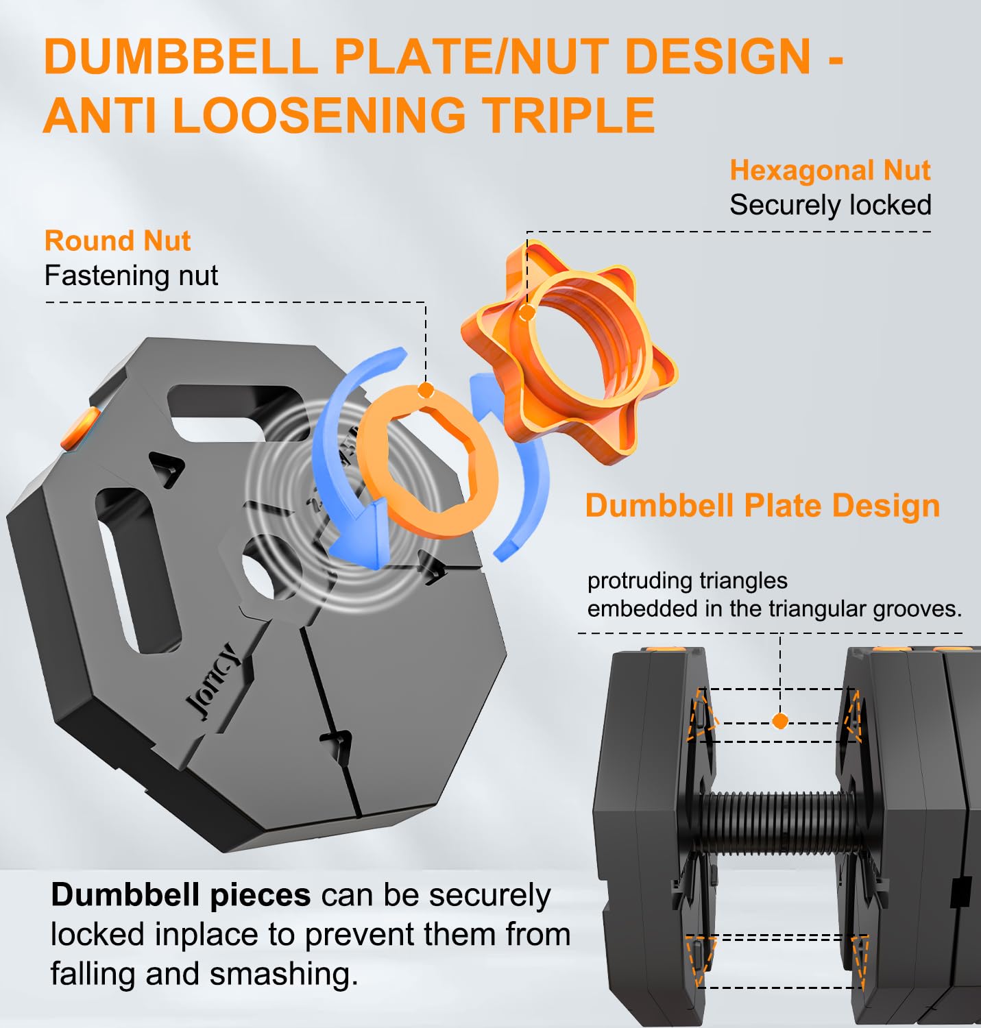 20LBS Dumbbell Set, Adjustable Dumbbells Set Free Weights for Home Gym with Upgraded Weight Plates Used as Barbell-Kettlebells-Weightlift-Push Up Stand,Fitness Exercises Equipment for Women Men