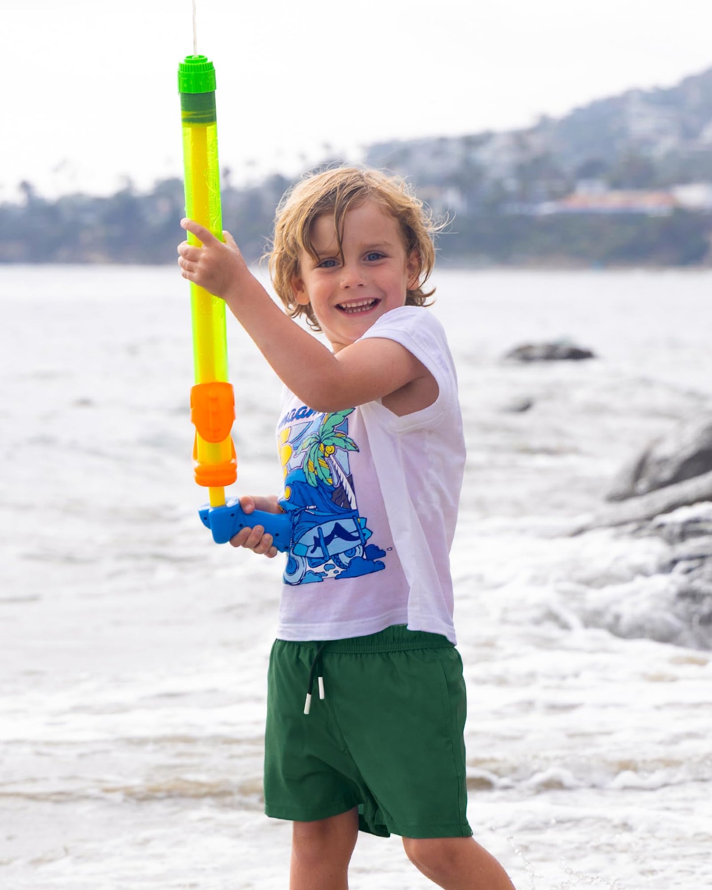 maamgic Boys Swim Trunks with Compression Liner Toddler Stretch Swim Shorts Quick Dry Swimming Trunks Boxer Brief 2 in 1 Beach Shorts Dark Green 10/12