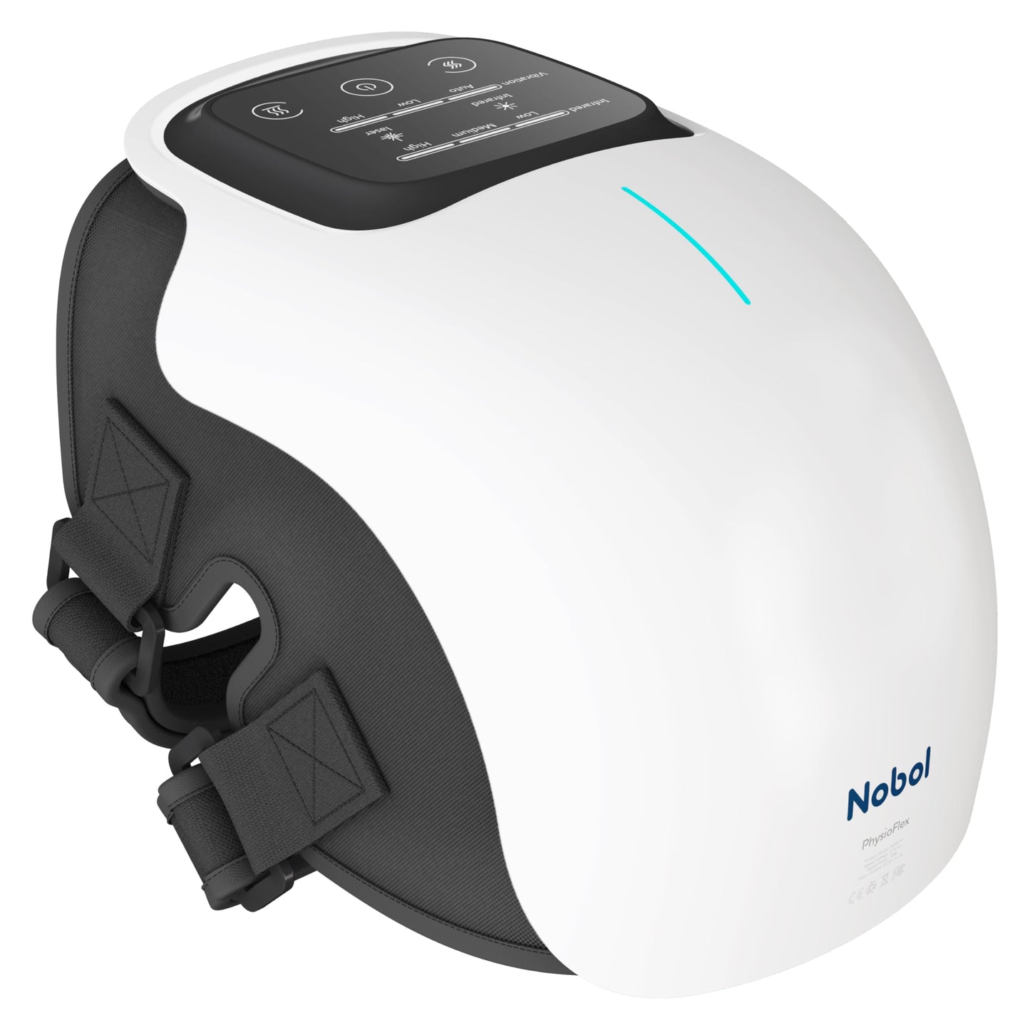 Nobol PhysioFlex ® Cordless Knee Massager for Adults – Portable Heated Knee Support with Adjustable Compression and Vibration Modes for Recovery and Circulation
