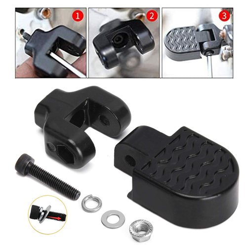 TOBWOLF 1 Pair Mini Bike Rear Pedals, 3.1x1.6 in / 8x4cm Aluminium Alloy Folding Bike Pegs, Non-Slip Bicycle Footrests, Foot Plates Pedals for Folding Mountain Bike, Foldable Bicycle