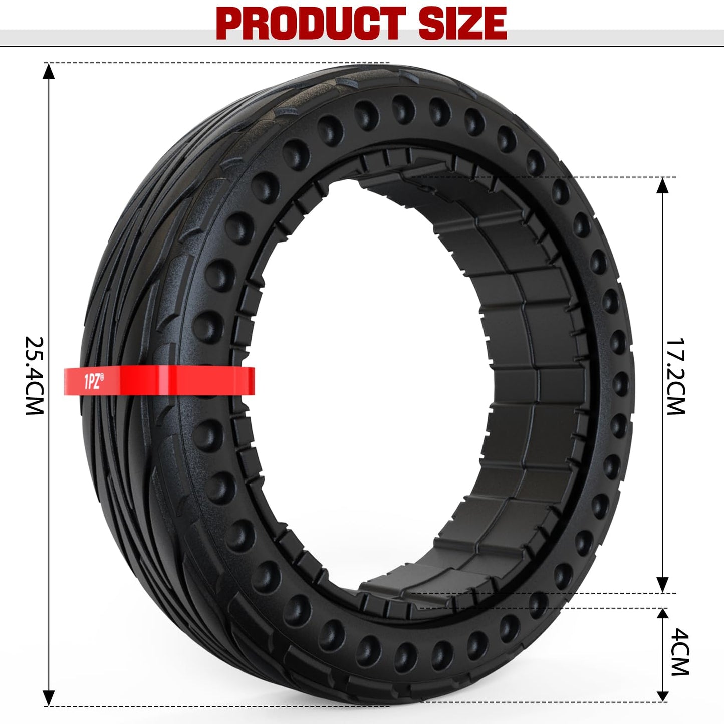 1PZ Comfort Tire 10-2.75 for Electric GoKart Pro and Gokart Bundle Rear Tire, Replacement for Ninebot by Segway S-MAX Self Balance Scooter, Gokart(with Ninebot S Max)