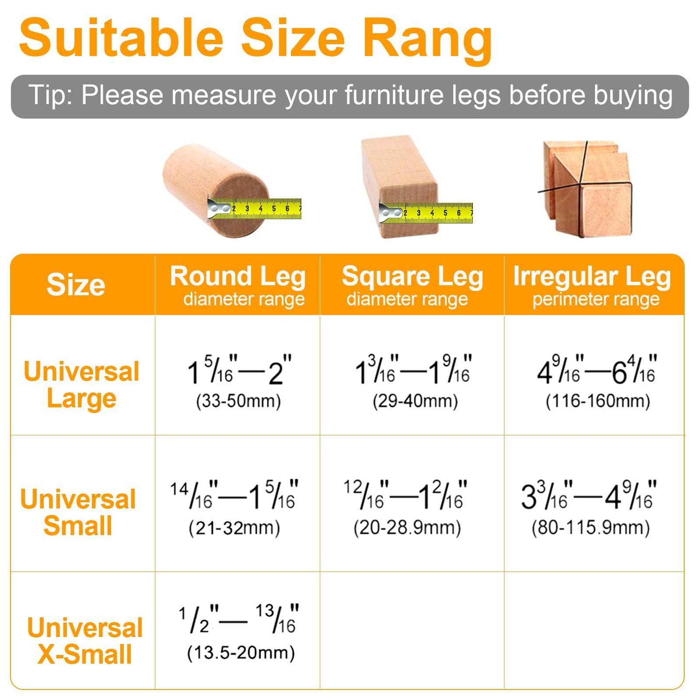 CHUNZEXI 36 Pack Extra Small Chair Leg Floor Protectors for Hardwood Floors, Silicone Felt Covers Pads Caps, Protect Wood Furniture Feet Floors Noise Reduce and Scratch (Universal X-Small & Clear)