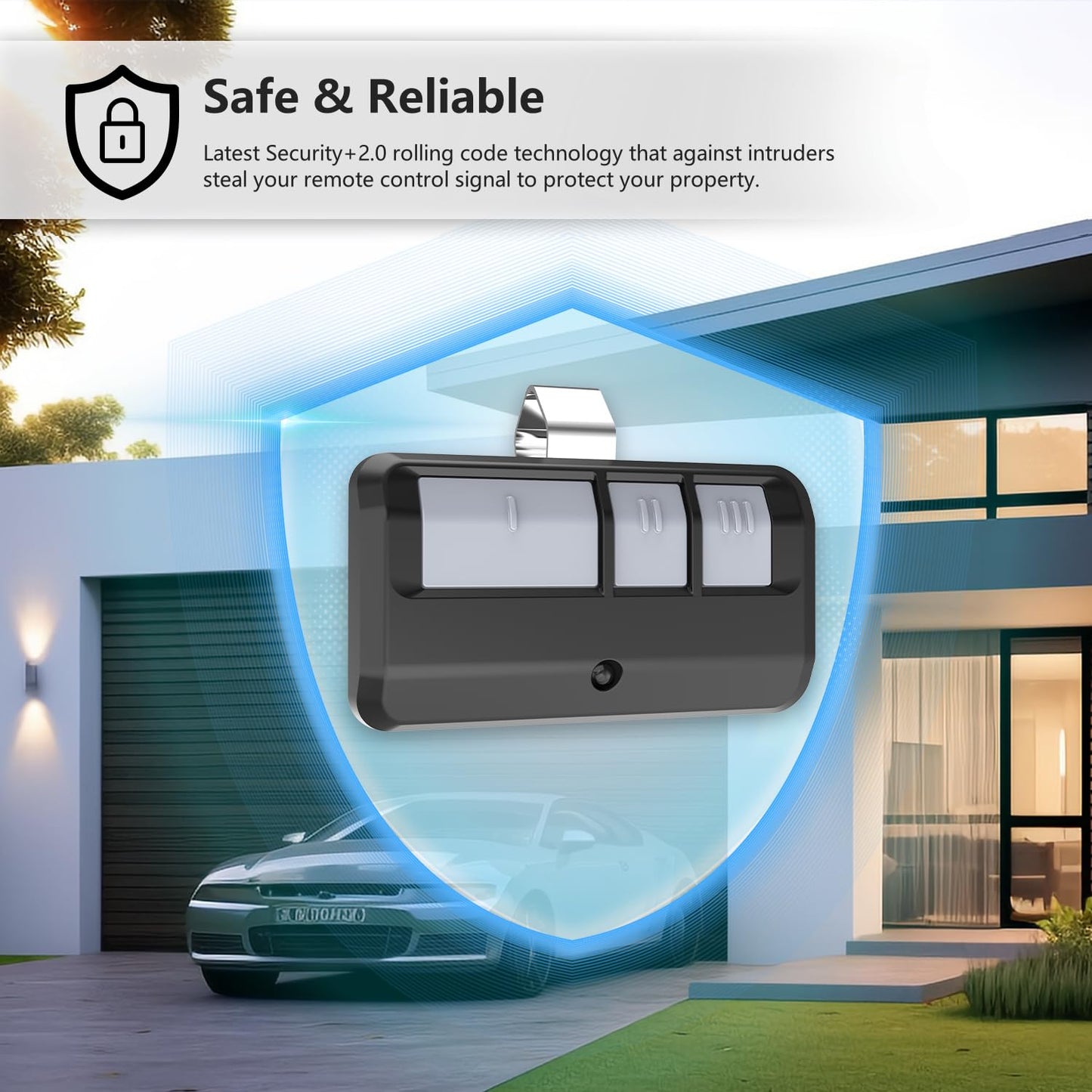 Garage Door Opener Remote for Liftmaster Chamberlain Craftsman Learn Button Openers, Replacement for 893MAX 371LM 373LM 973LM 891LM 893LM 81LM G953EV-P2 950CD 139.53753, 2 Pack