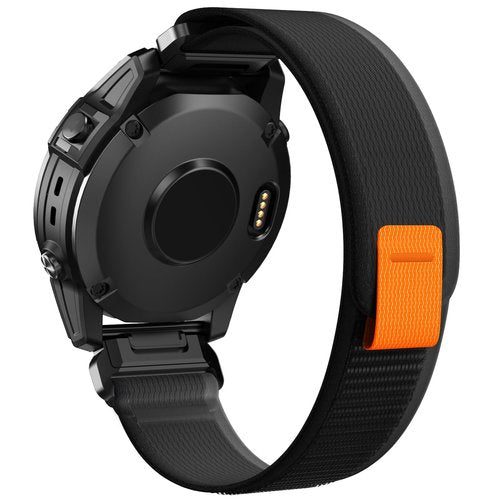 ANCOOL for Garmin Fenix 7/Fenix 6/Fenix 5 Band 22mm Quickfit Nylon Watch Bands Replacement for Fenix 7 Pro/Fenix 6 Pro/Fenix 5 Plus/Forerunner 935/945/955/Instinct 2(Black/Grey)