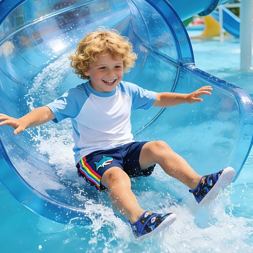 LeIsfIt Toddler Water Shoes - Breathable Quick-Dry Aqua Socks for Beach & Pool | Unisex Kids Swim Shoes