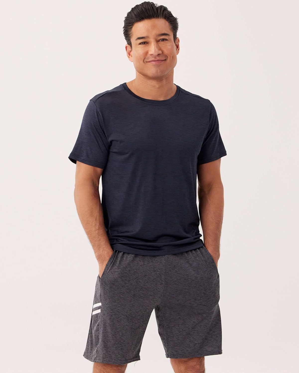 Real Essentials Men's Dry-Fit Short Sleeve Crew Neck T-Shirts - 5 Pack for Gym & Fitness