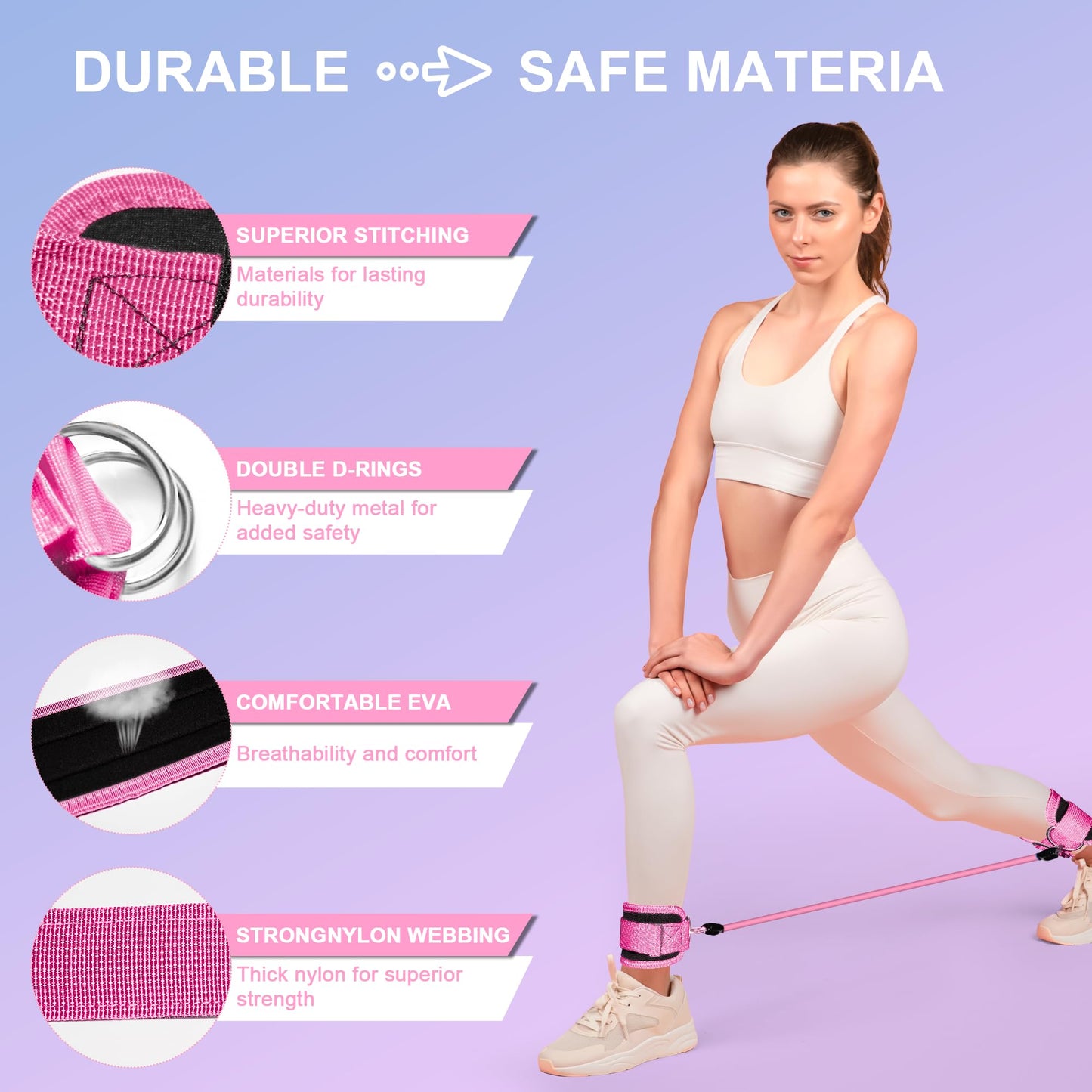 Home Pilates Essentials Kit for Women: 18Pcs Pilates Workout Equipment Set with Pilates Ring, Yoga Ball, Resistance Band, Pilates Fitness Set for Legs Arms, Gym Back Bag, Anti Slip Socks(Pink)