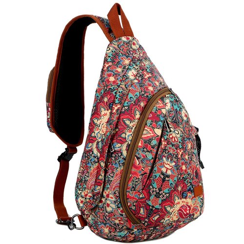 Baosha Large Sling backpack Crossbody Shoulder Chest Bag Travel Hiking Daypack for Women XB-04 (Multicolored)