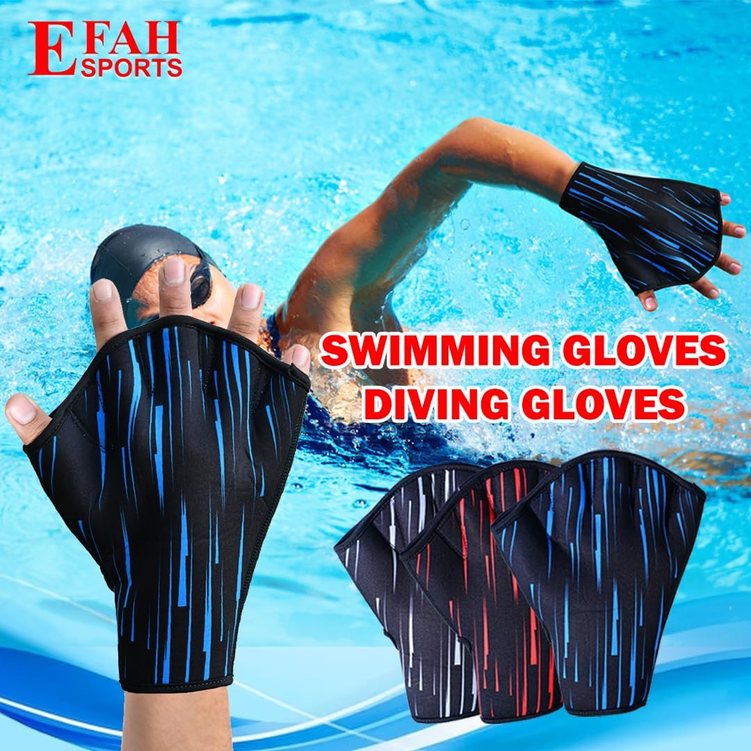 Skiennix Swimming Gloves - Neoprene Webbed Aquatic Training Gloves for Fitness & Water Aerobics
