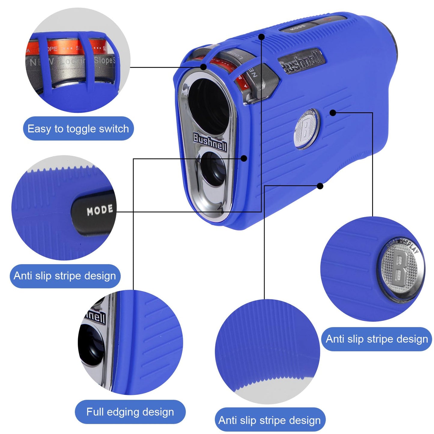 JAWEGOLF Silicone Case Compatible with Bushnell Pro X3/X3+ Golf Rangefinder (Blue)