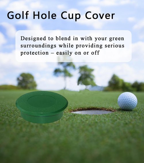 FVVWVV 2 Sets Golf Hole Cup with Cups Cover, Golf Accessories for Backyard Practice Putting Green, Enhanced Home Golfing Experience (2 Sets)