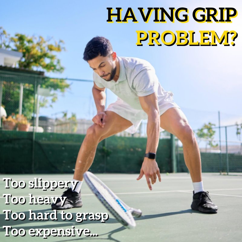 QF ENTHUSY Tennis/Badminton Overgrip, 3 Pack Racket Overgrip Grip Tape, Sweat-Absorbing Grip for Badminton, Padel, Pickleball, Tennis