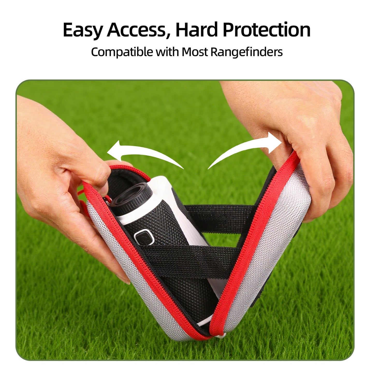 Ecomlively Golf Range Finder Case - Universal Protective Rangefinder Hard Case Compatible with Bushnell, Callaway, Garmin & More Rangefinders, Shockproof Anti-Scratch Rangefinder Pouch (Silver)
