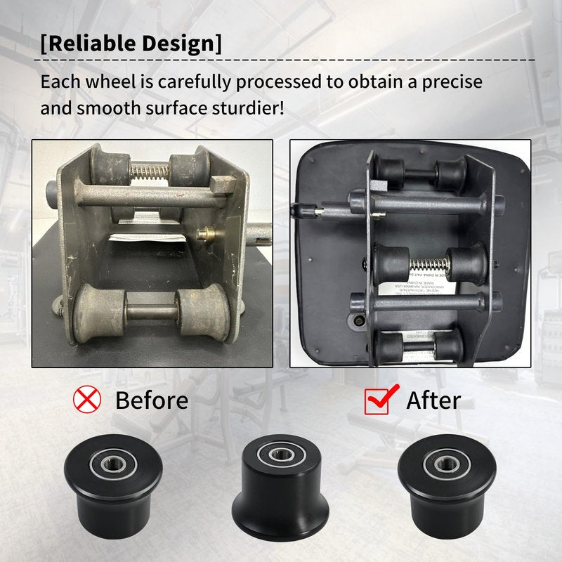 1 Pcs Rolling Seat Trolley Wheels, Sliding Seat Bracket Roller, Fits Bowflex Home Gym, Compatible Models Blaze, Classic, Elite, Motivator2, Pr1000, Sport, Conquest, Ultimate2, Schwinn Comp, Revolution