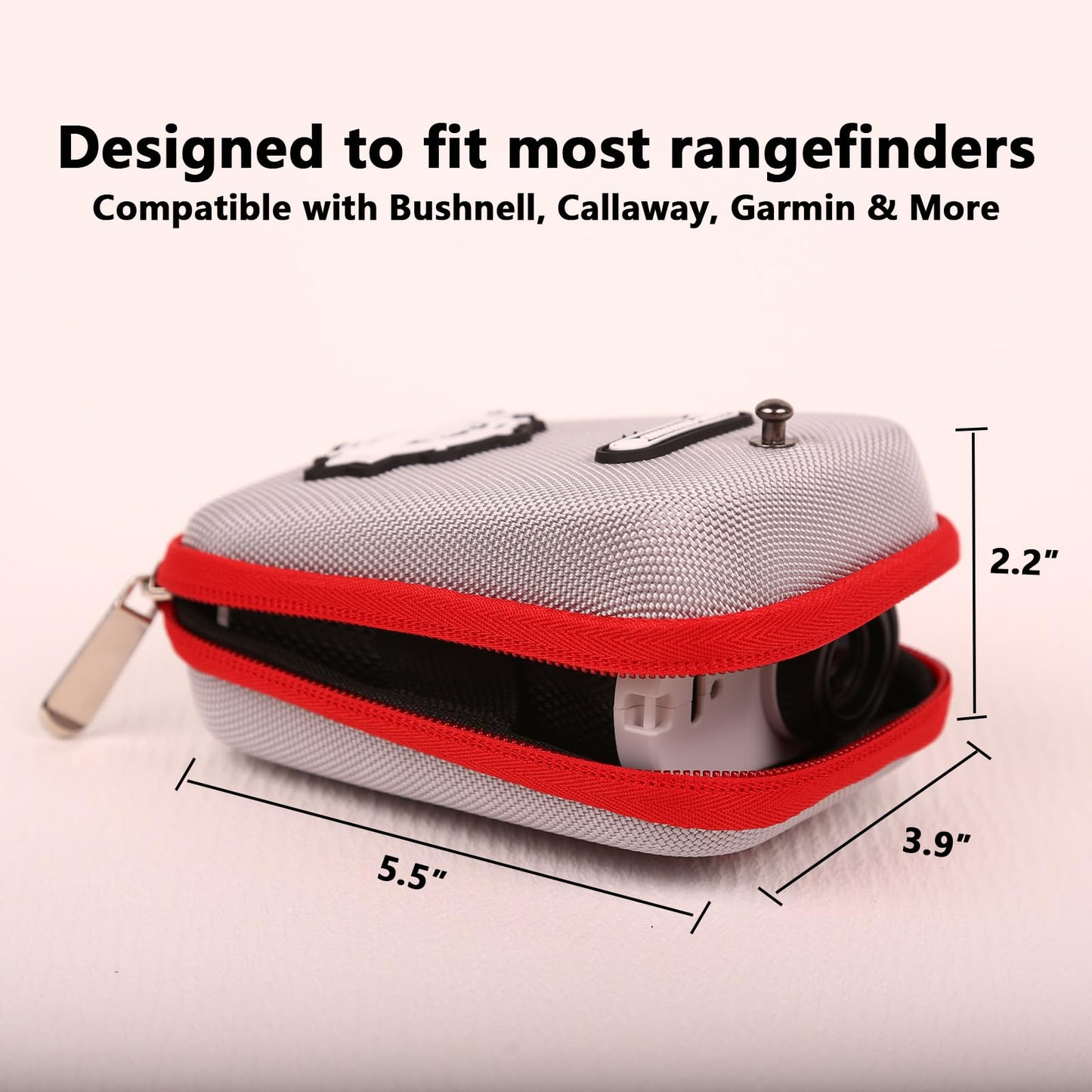 Ecomlively Golf Range Finder Case - Universal Protective Rangefinder Hard Case Compatible with Bushnell, Callaway, Garmin & More Rangefinders, Shockproof Anti-Scratch Rangefinder Pouch (Silver)