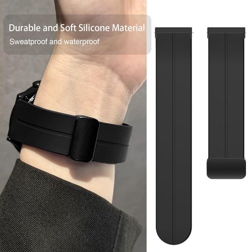Compatible with Garmin Venu X1 Bands, Soft Silicone Sport Wristband Replacement Straps Compatible with Garmin Venu X1 Smartwatch (Black)