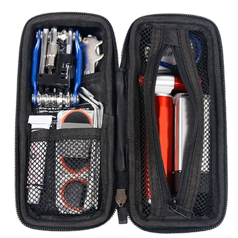MOUMOUTEN Bicycle Tool Storage Bag, Bike Repair Tool Pod with Sealed Zipper, Bike Tire Repair Kit Bag for Bicycle Water Bottle Cage, Maintenance Kit for Cycling, MTB, Mountain, Road Bicycle