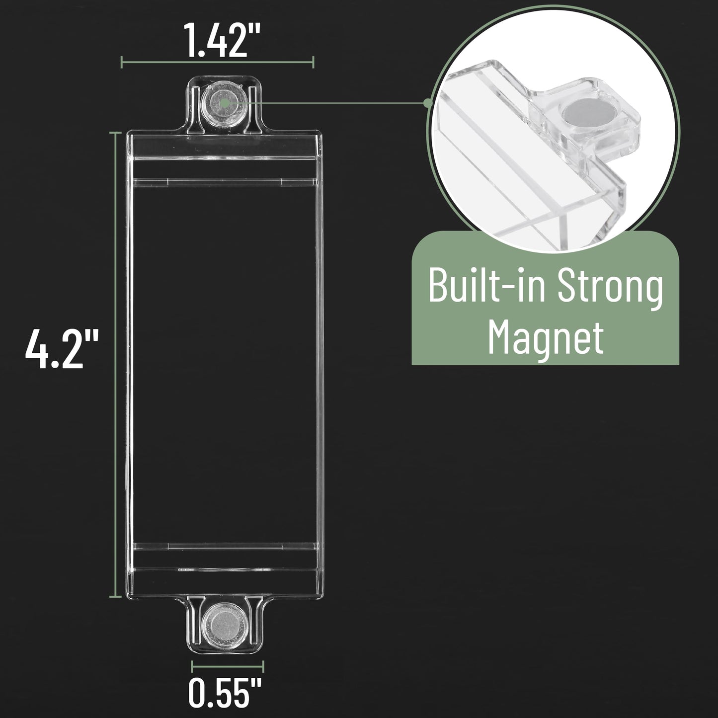 Bates- Magnetic Light Switch Guard, 4 Pack, Clear, Child Proof Light Switch Cover Child Proof