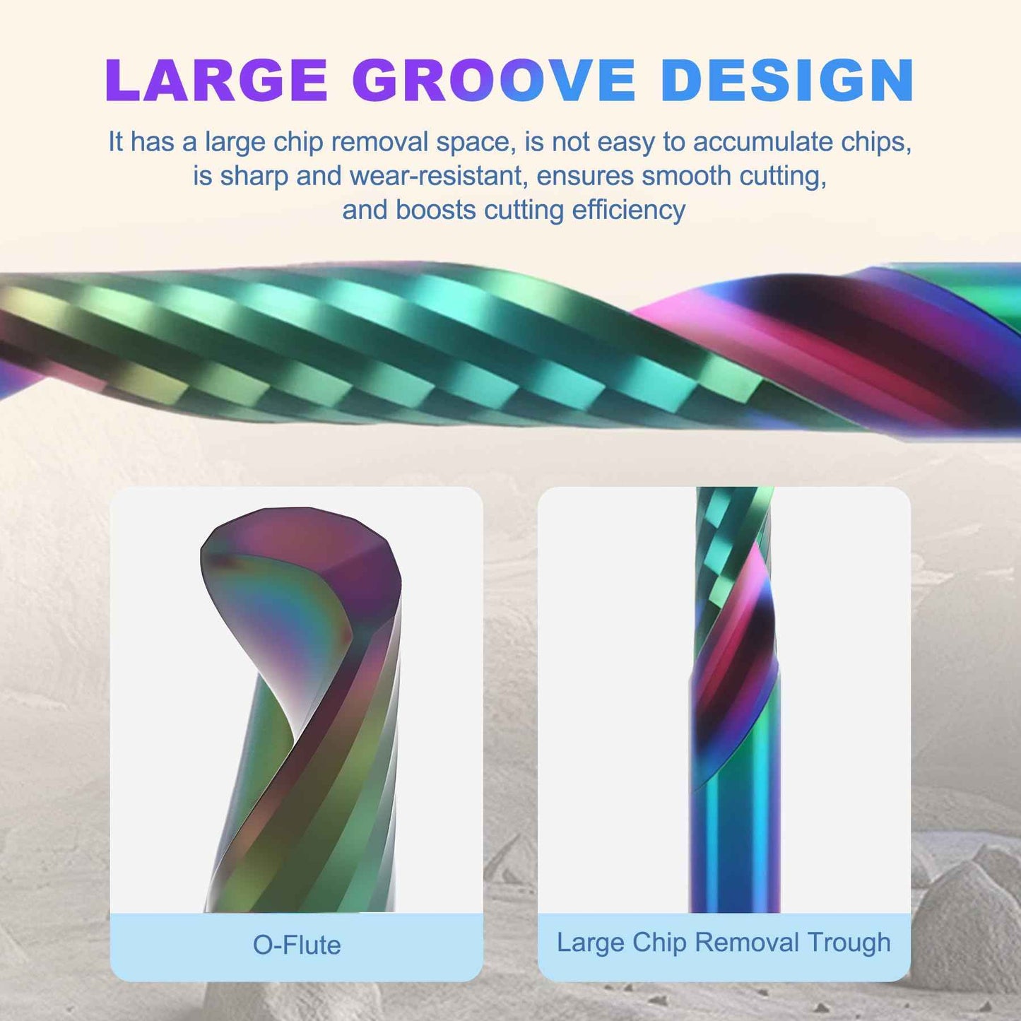 BFVV 10 pcs O Flute CNC Router Bit Set, 1/8-inch Shank Single Flute End Mill, Spiral Up-Cut Solid Carbide Milling Cutters with DLC Coating, Ideal for Aluminum, Plastic, Acrylic, Wood, MDF and PVC