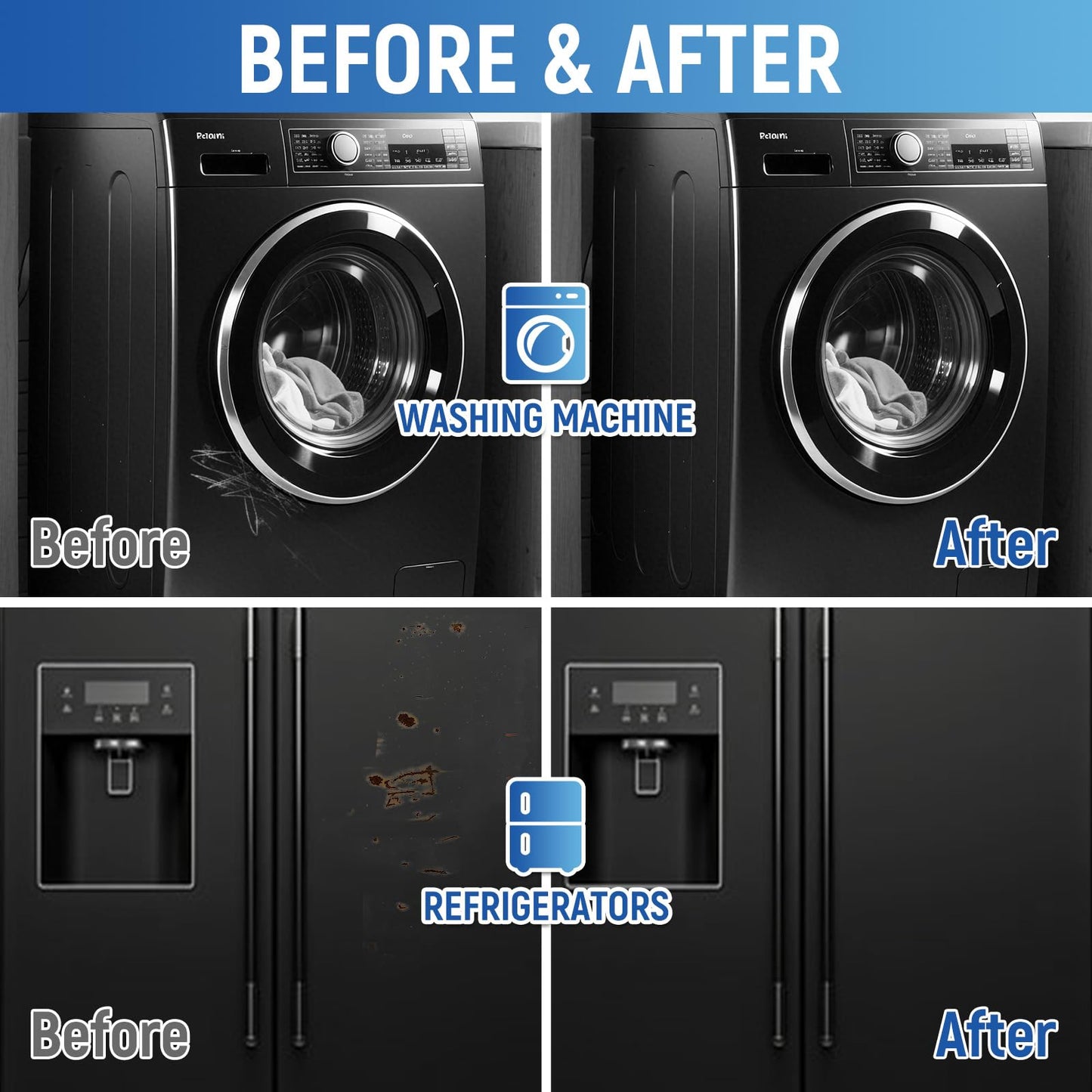 Appliance Paint Black Appliance Touch Up Paint Enamel High-Gloss Black Touch Up Paint Pen Scratch Repair for Appliances Refrigerators Metal Surfaces Dishwasher Dryer Microwave Washers 1.5oz