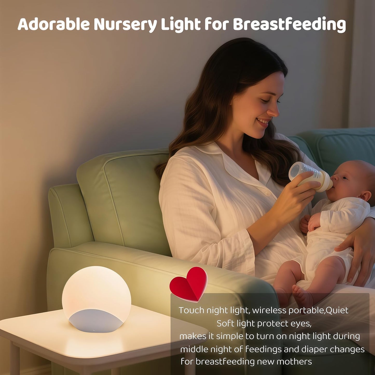IYT Night Light for Baby,Kids Egg Light Stepless Dimming Touch Night Lamp,7 Colors Dimmable Eye Friendly Silicone Touch Lamp for Breast Feeding,Toddler Kids Bedroom Light,30 Min Hour Timer,BPA Free
