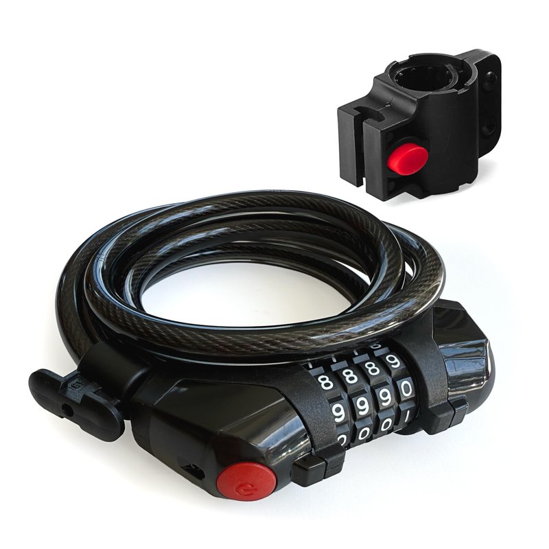 Monster Lock 6-Foot x 12-Gauge Combination Cable Lock with Built-in LED Light – Heavy-Duty Bike, Gate, and Outdoor Security Lock – Trust The Monster … Unbeatable Security