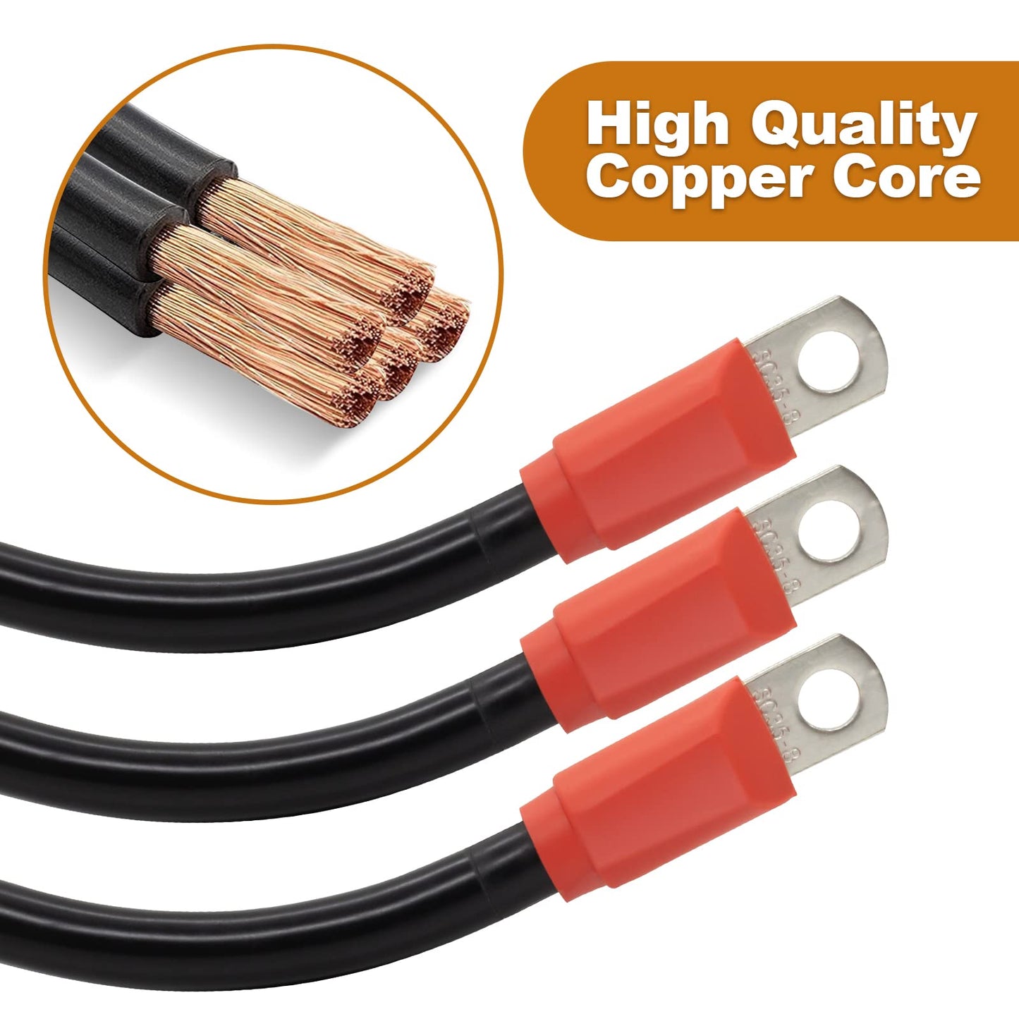 superbobi 7PCS Golf Cart Battery Cables Set Fit for Club Car DS 1994-up 2 Awg 36/48 Volt, 4 Gauge Golf Cart Battery Cables Wiring Kit