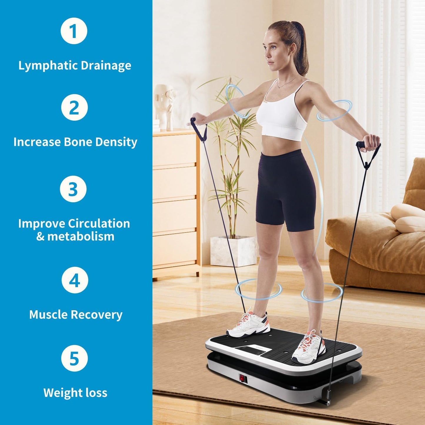 Professional Vibration Plate | Whole Body Platform for Muscle Recovery & Bone Strength - 330lbs Capacity