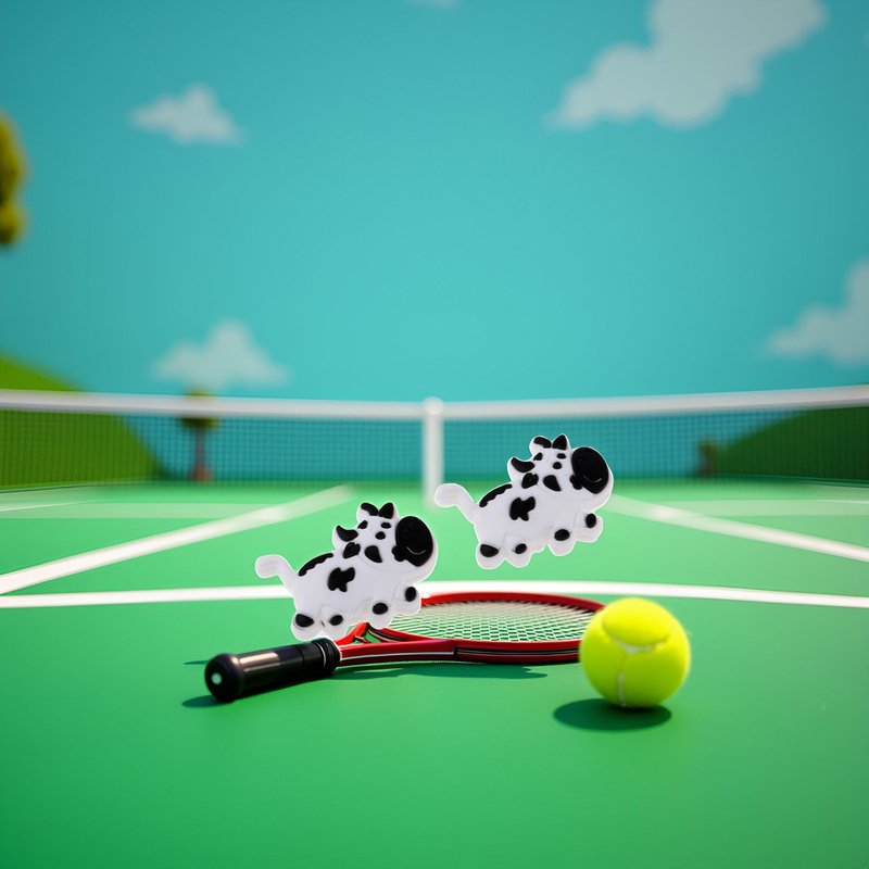 Rosojodg 2Pcs White and Black Tennis Racquet Shock Absorber Vibration Dampeners Tennis Vibration Dampeners