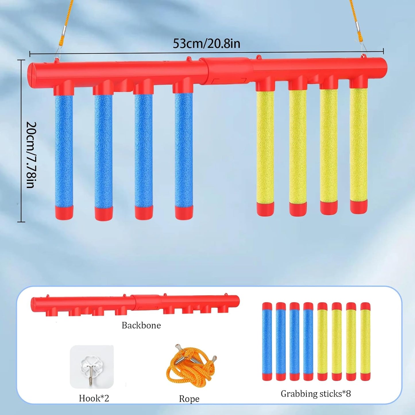 Reflex Drop Sticks Challenge Game - Enhance Hand-Eye Coordination with 3 Speed Modes | Fun for Kids & Adults