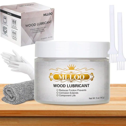 Wood Lubricant,Drawer Wax,5oz Multi-Purpose Paste Wood Wax for Home,Restore & Maintain Wooden Slide,Loosen Drawer Slide,Drawers, Doors, Hinges,Eliminate Sticking & Noise