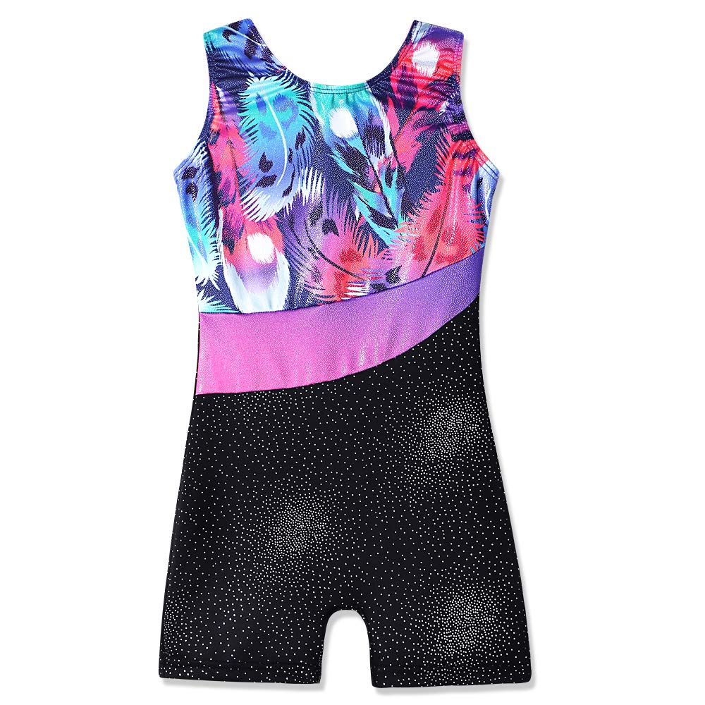 HOZIY Gymnastics Biketards for Girls 4t 5t Leotards With Shorts for Toddlers Kids