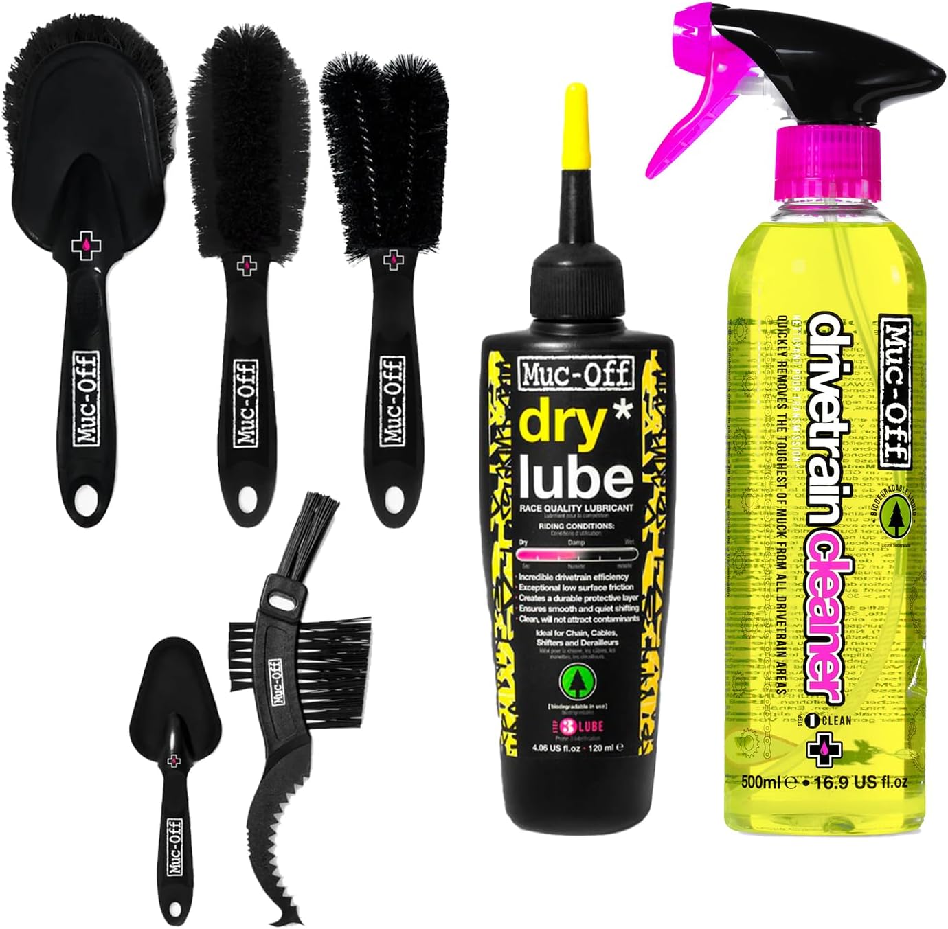 Muc-Off Bio Drivetrain Cleaner - Biodegradable Bicycle Chain Degreaser Spray | All Bike Types