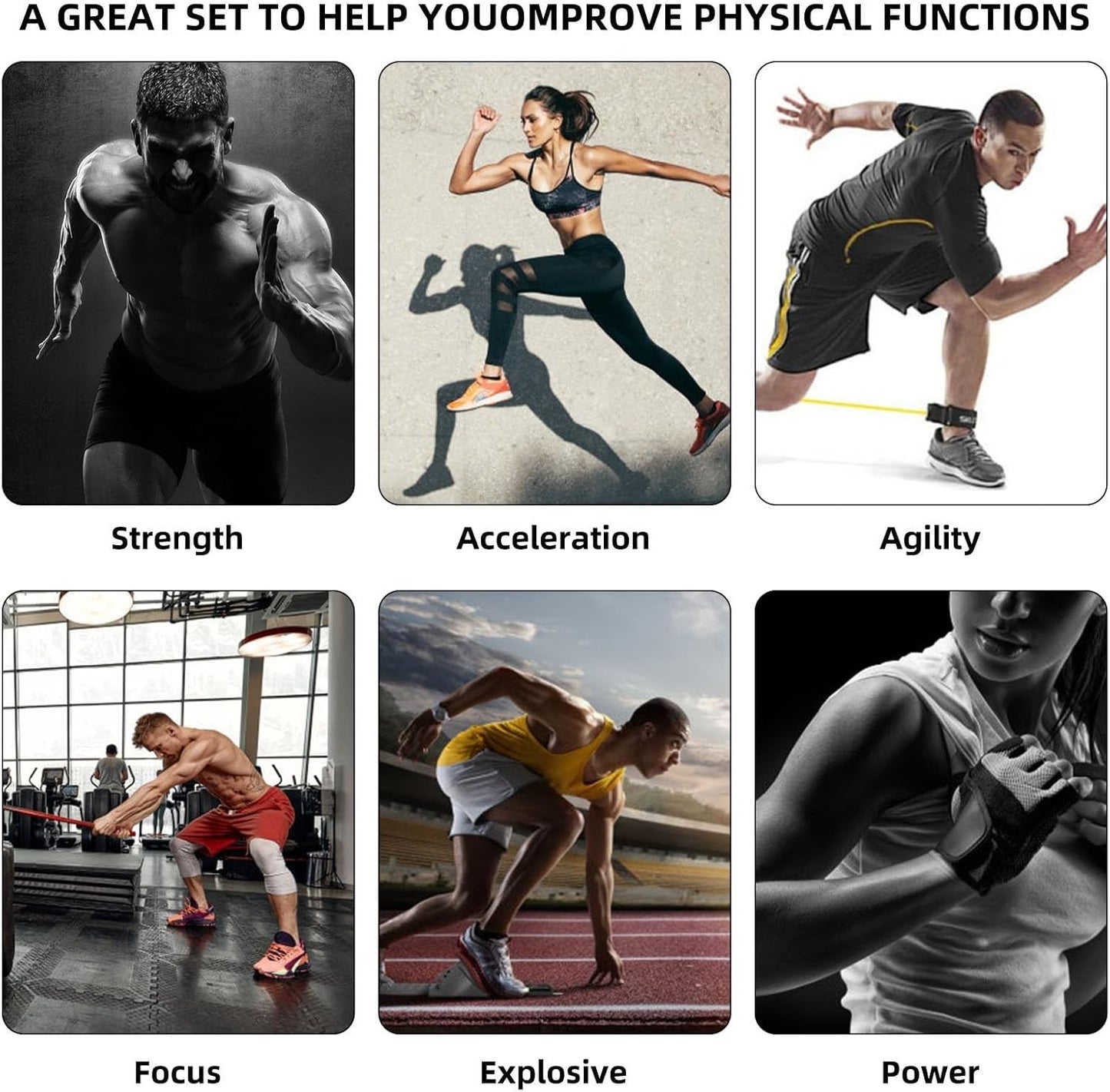 Skiennix Resistance Speed Training Set - 8-Piece Agility Equipment for Enhanced Jumping Performance