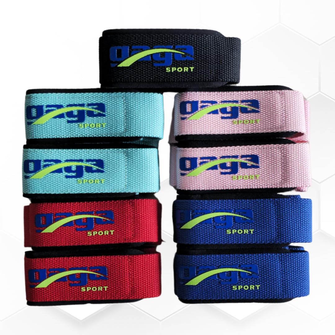 Gagasport Wrist Straps for Weightlifting – Cotton Gym Straps for Strength Training, Powerlifting, Deadlifts & Workout – Lifting Straps for Men & Women (Black)
