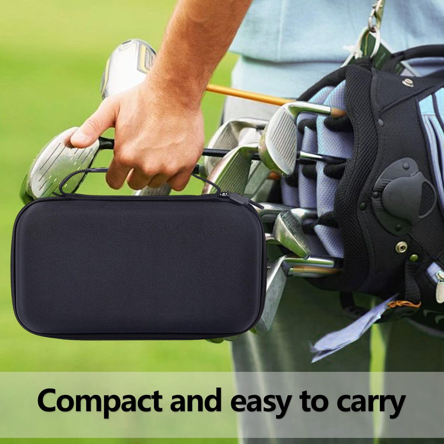 Golf Glove Holder Case Portable Golf Glove Box Storage Pouch Golf Glove Caddy Bag with Clip,Golfer Gifts for Men Women Golf Accessory Case for Divot Tools, Tees, Ball Markers