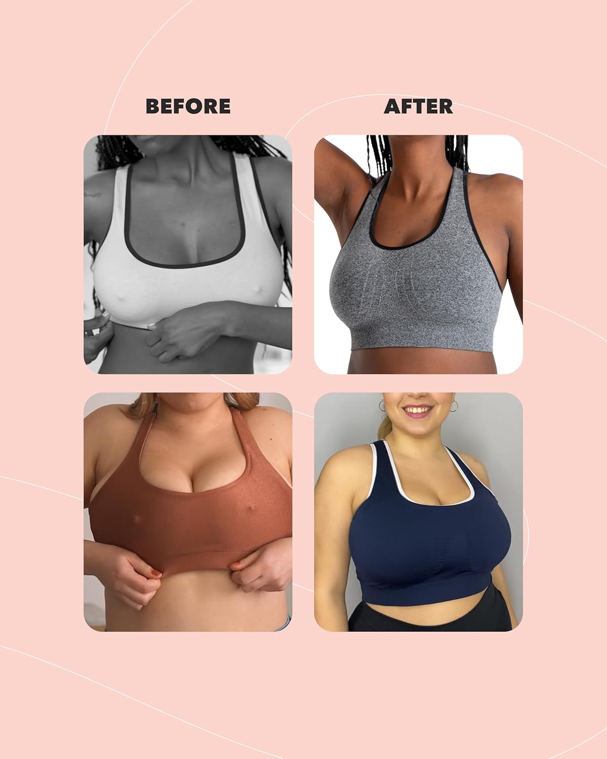 Shapermint Sports Bras for Women - High Support Plus Size Workout Bras | Comfortable & Stylish